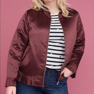 GUD Lane Bryant Satin Bomber Jacket 14/16